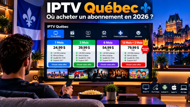 IPTV Québec : où acheter un abonnement en 2026